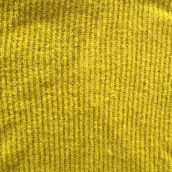 ANTHROPOLOGIE Moth RIbbed Sweater with Cutout Shoulders Size Small Yellow - Picture 5 of 9